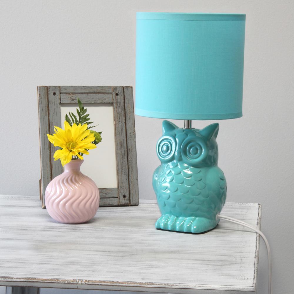 Simple Designs 12.8" Tall Desk Lamp, Tiffany Blue. Picture 4
