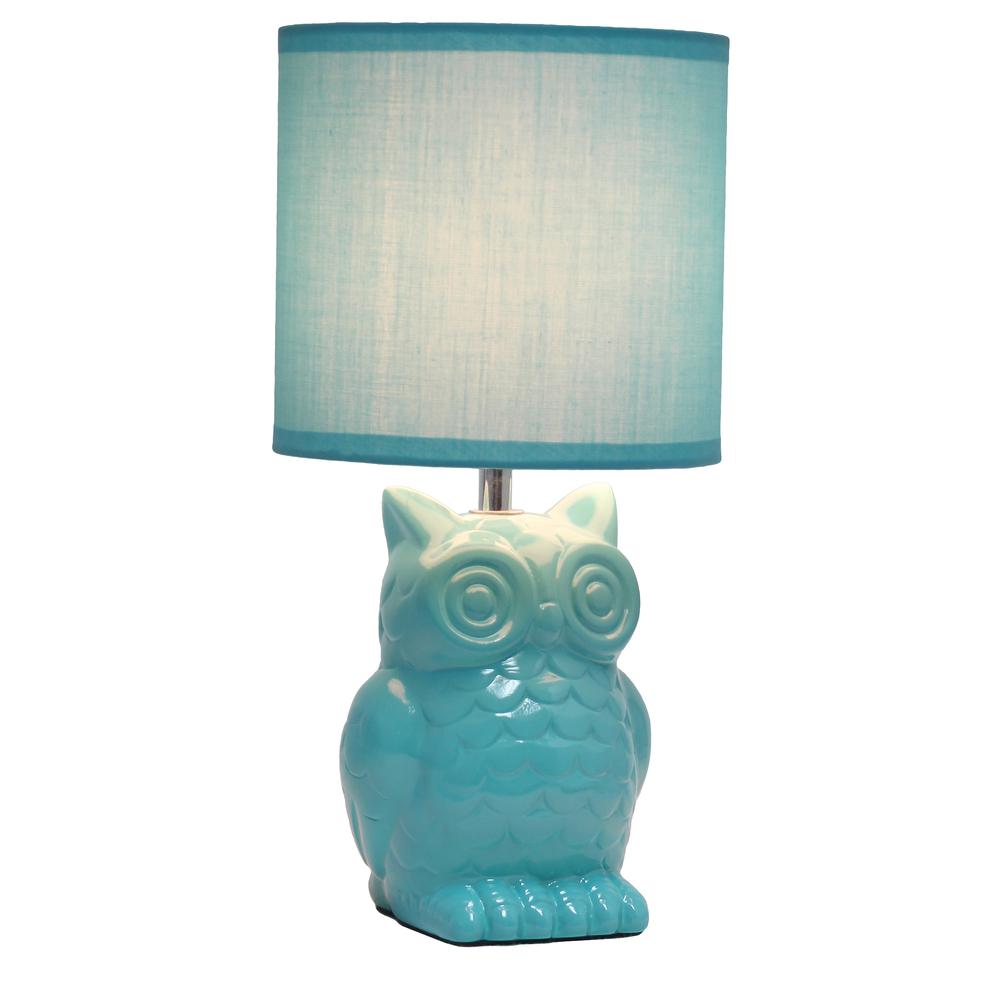 Simple Designs 12.8" Tall Desk Lamp, Tiffany Blue. Picture 8