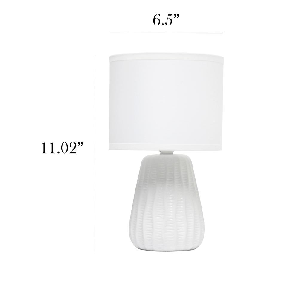 Simple Designs 11.02" Desk Lamp, Off White. Picture 5