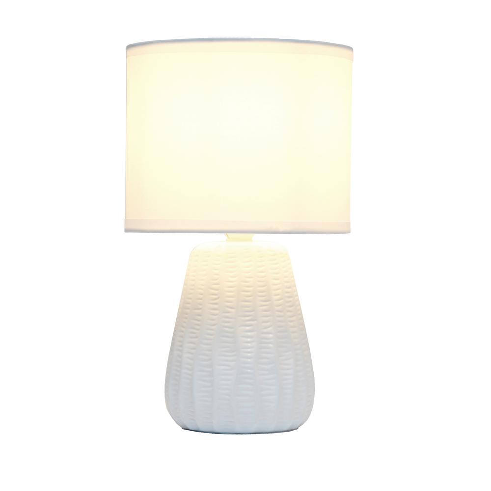 Simple Designs 11.02" Desk Lamp, Off White. Picture 7