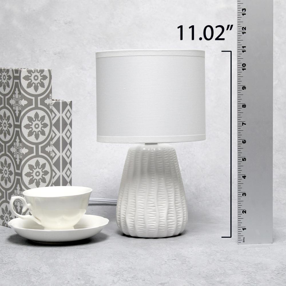 Simple Designs 11.02" Desk Lamp, Off White. Picture 8