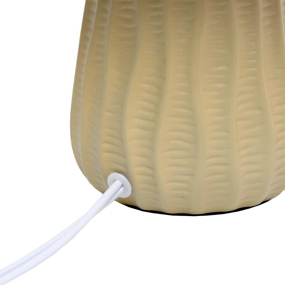 11.02"Mini Modern Ceramic Texture Pastel Accent Bedside Table Desk Lamp. Picture 3