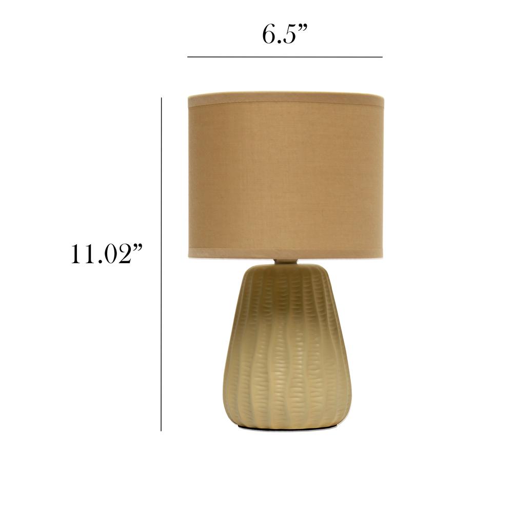 11.02"Mini Modern Ceramic Texture Pastel Accent Bedside Table Desk Lamp. Picture 5