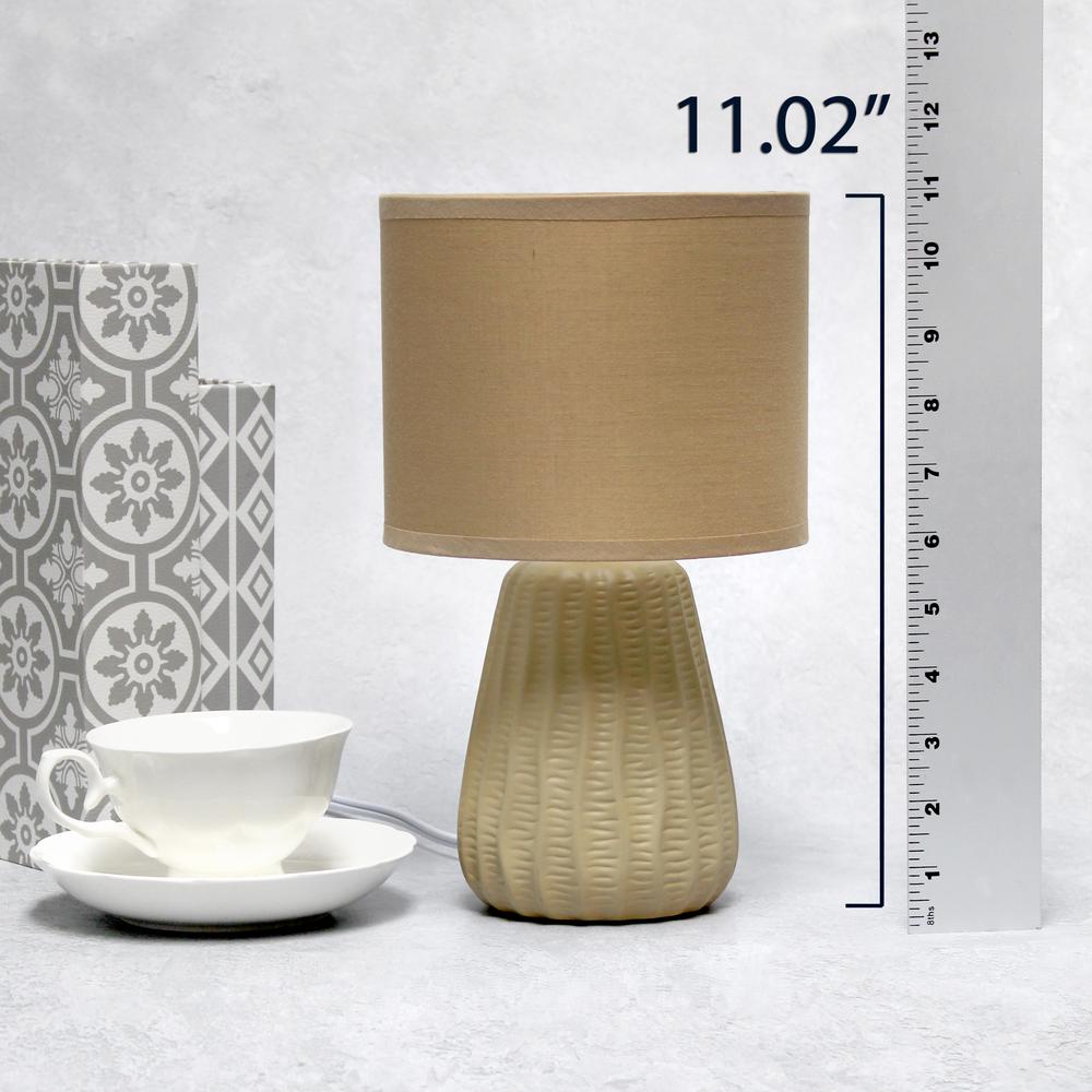 11.02"Mini Modern Ceramic Texture Pastel Accent Bedside Table Desk Lamp. Picture 8