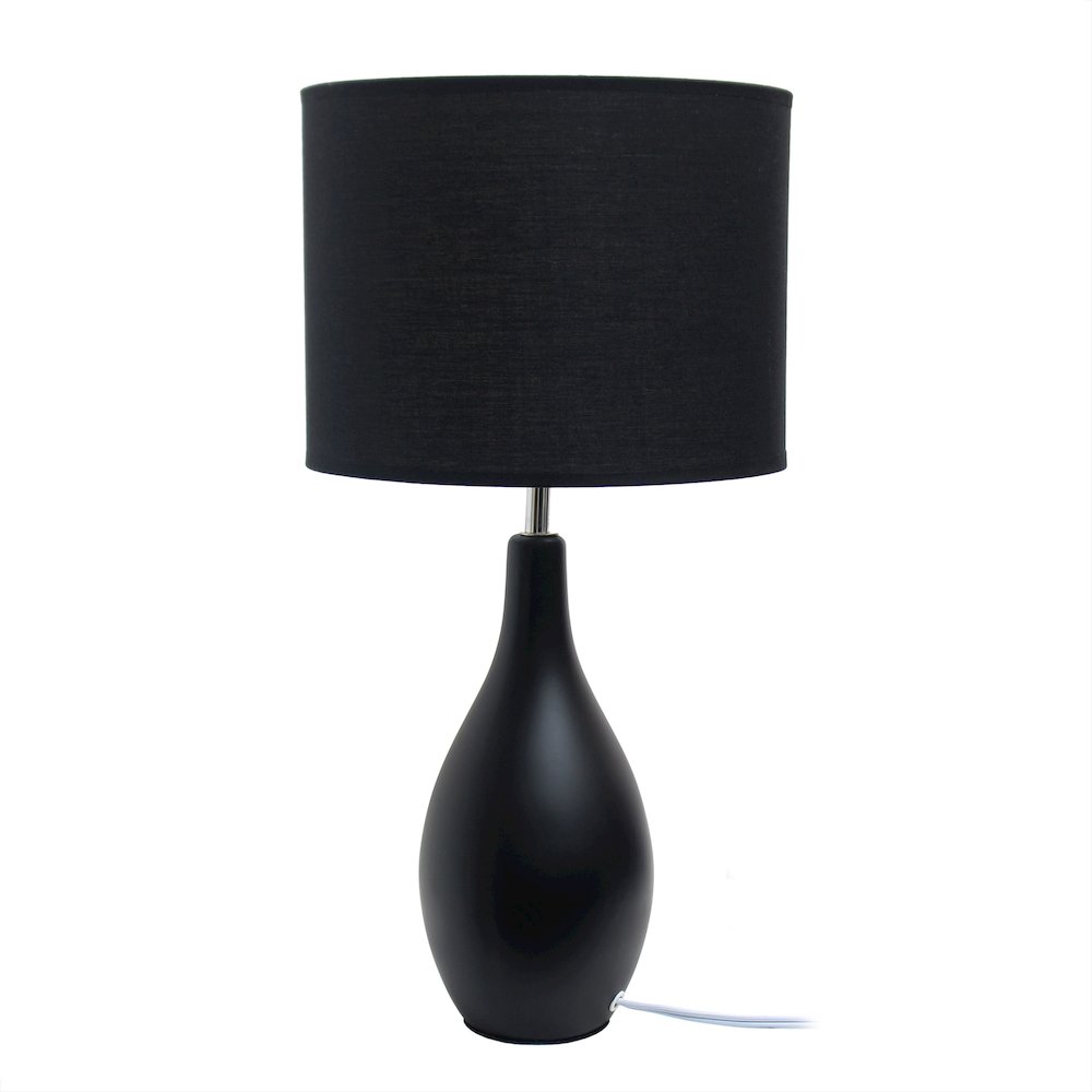 18.11" Traditional Oblong Ceramic Table Lamp, Black. Picture 4