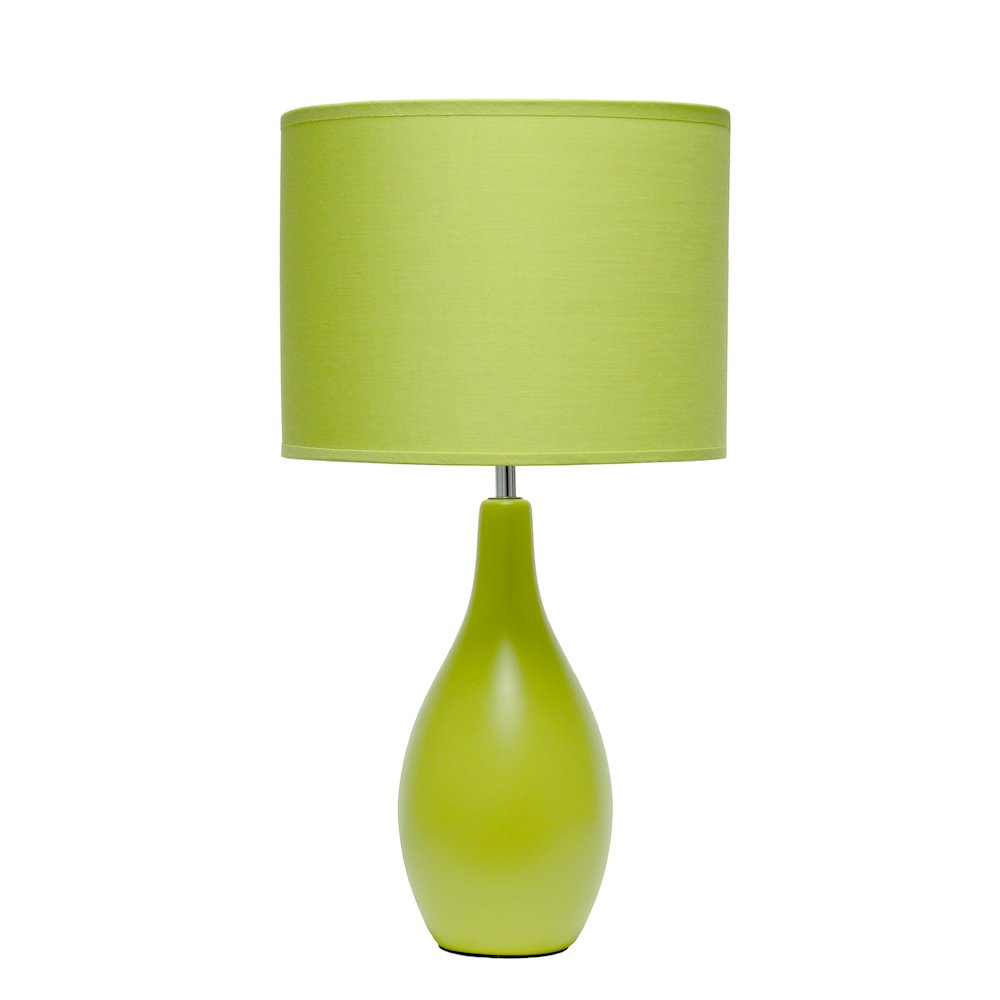 18.11" Traditional Oblong Ceramic Table Lamp, Green. Picture 1