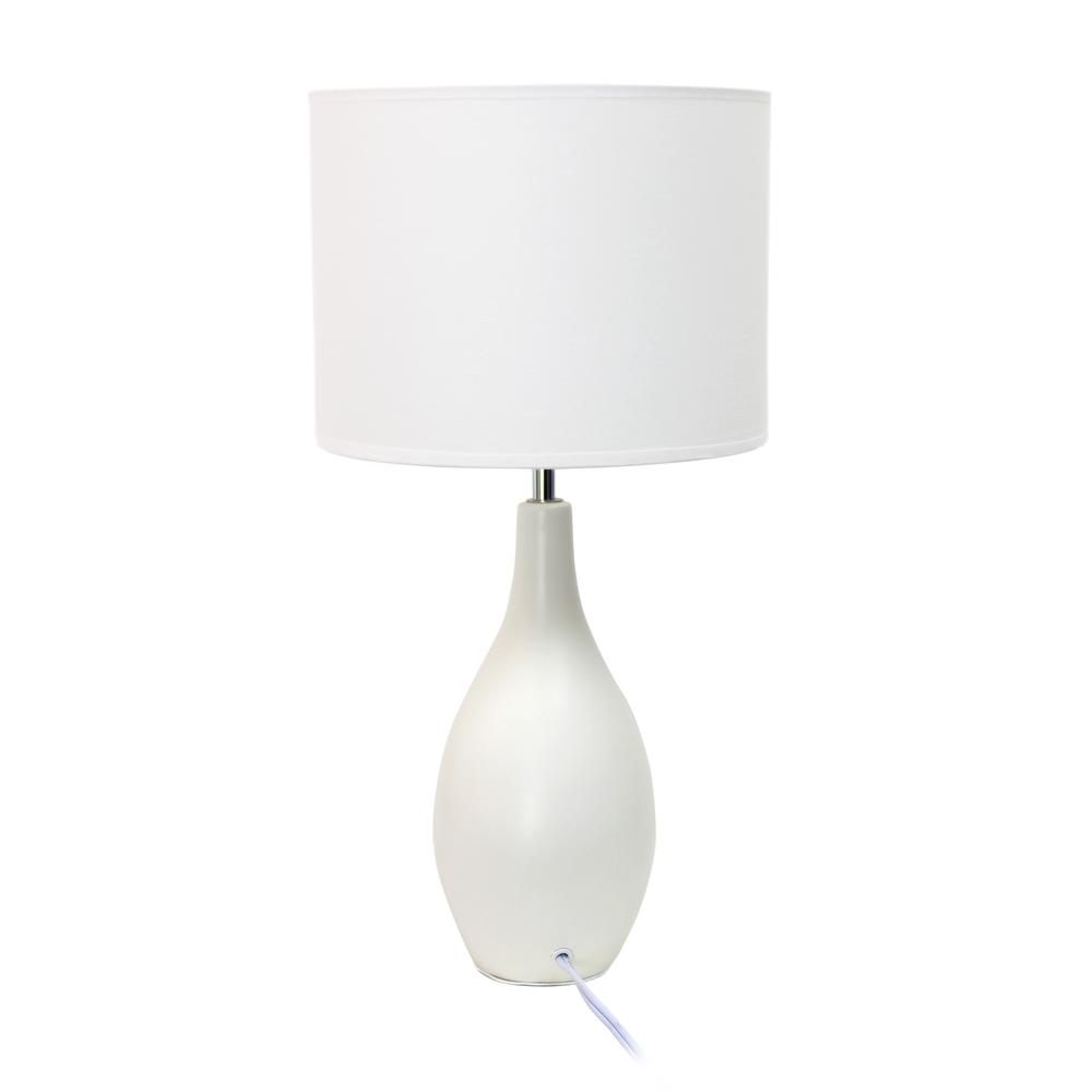 Oval Bowling Pin Base Ceramic Table Lamp. Picture 2