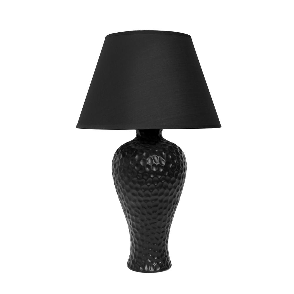 Textured Stucco Curvy Ceramic Table Lamp. Picture 3