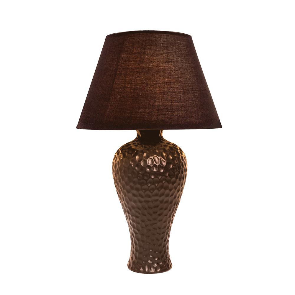Textured Stucco Curvy Ceramic Table Lamp. Picture 1