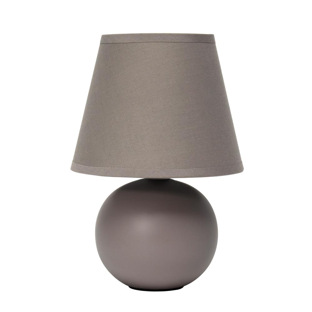 Mini Ceramic Globe Table Lamp, Gray. Picture 11