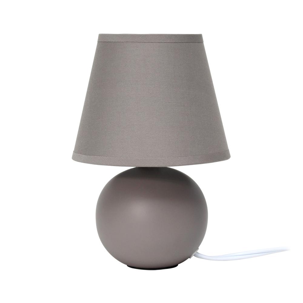 Mini Ceramic Globe Table Lamp, Gray. Picture 18