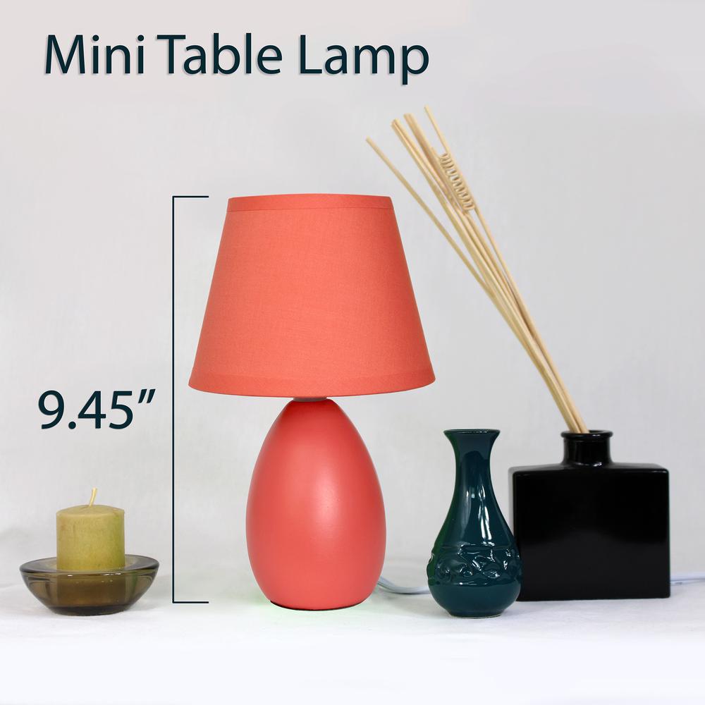 Mini  Egg Oval Ceramic Table Lamp. Picture 3