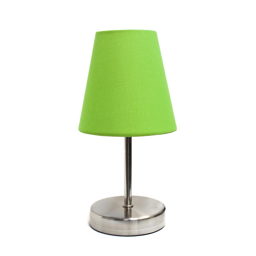 Sand Nickel Mini Basic Table Lamp with Fabric Shade. Picture 7