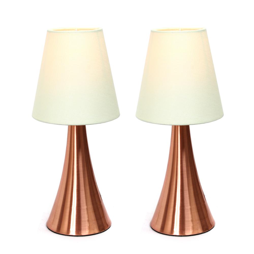 Valencia 2 Pack Mini Touch Table Lamp Set with Fabric Shades. Picture 4