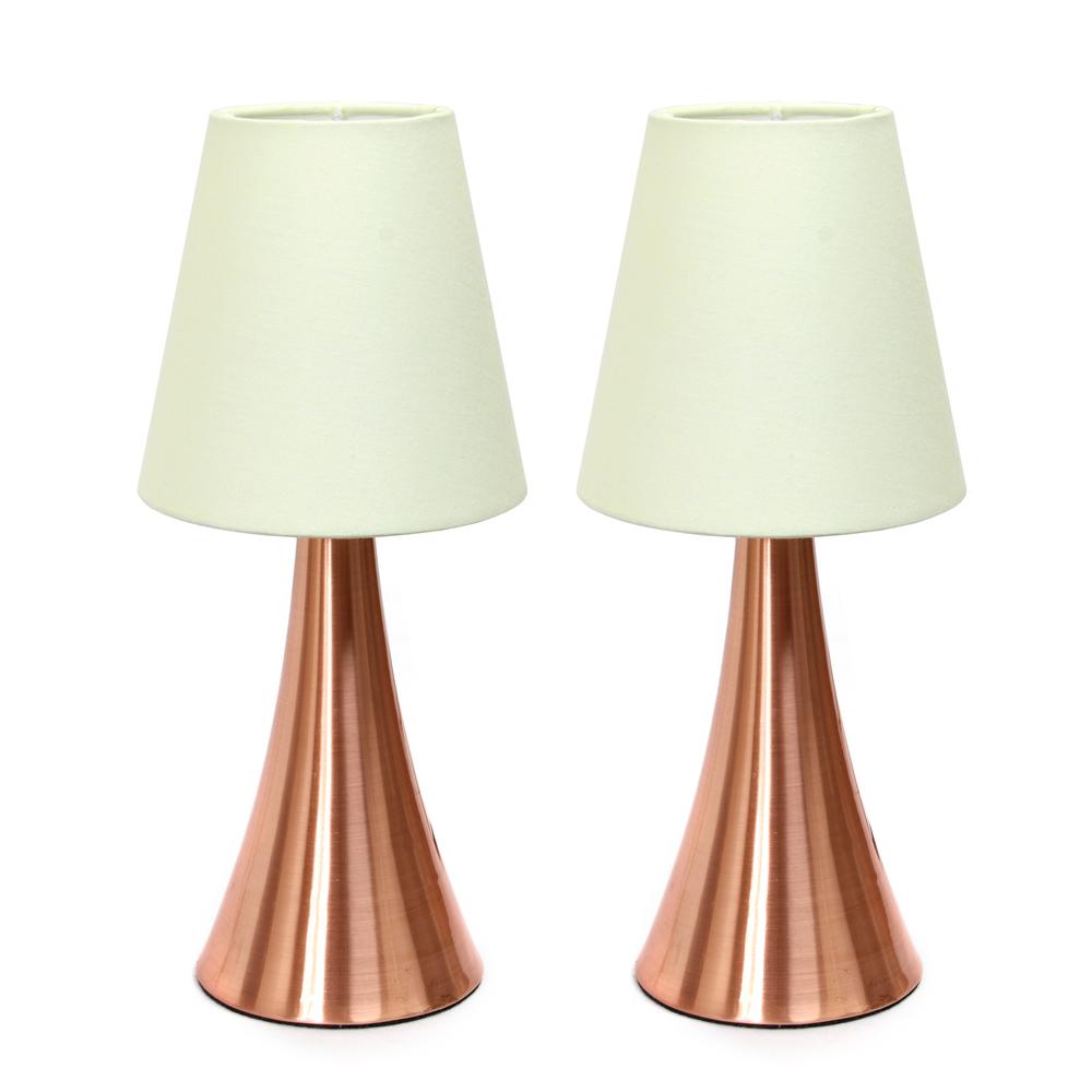 Valencia 2 Pack Mini Touch Table Lamp Set with Fabric Shades. Picture 5