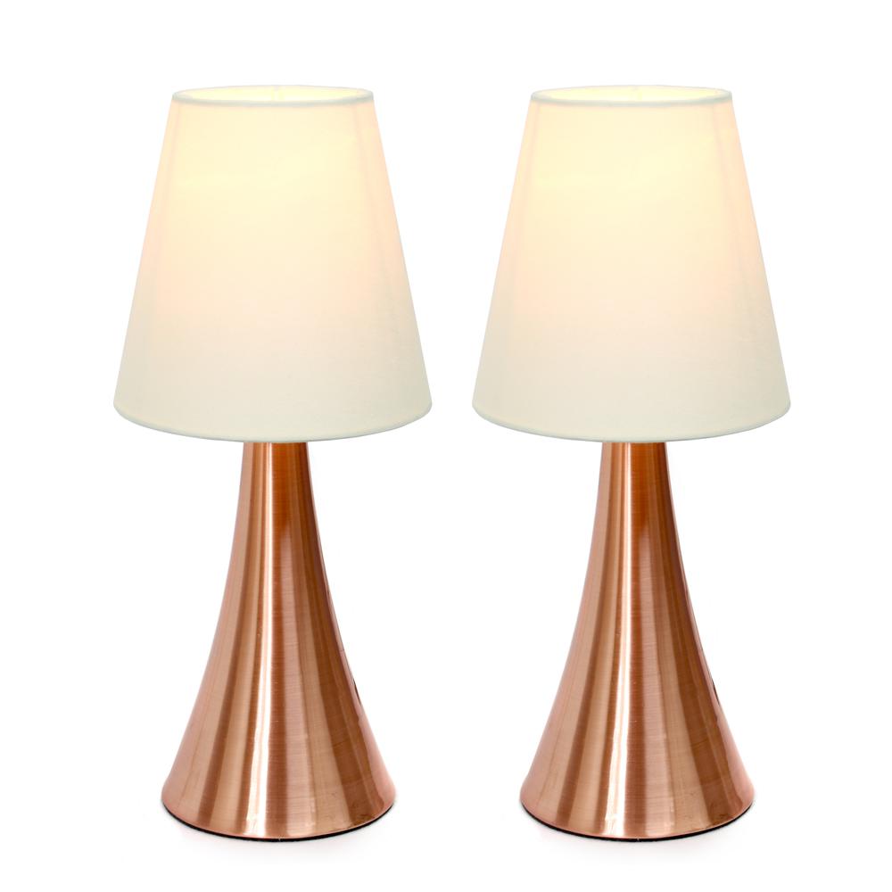 Valencia 2 Pack Mini Touch Table Lamp Set with Fabric Shades. Picture 6