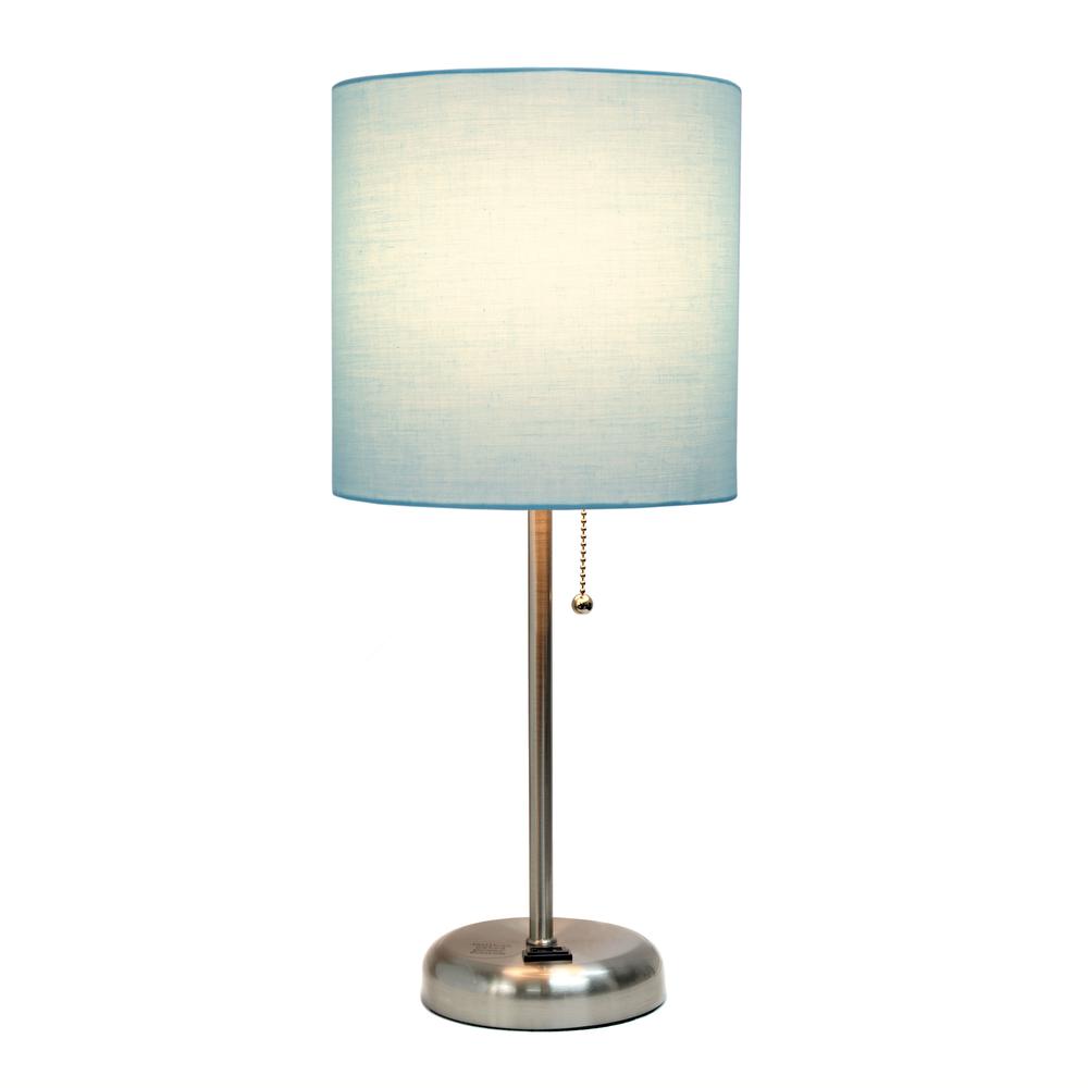 Stick Lamp with Charging Outlet and Fabric Shade. Picture 7