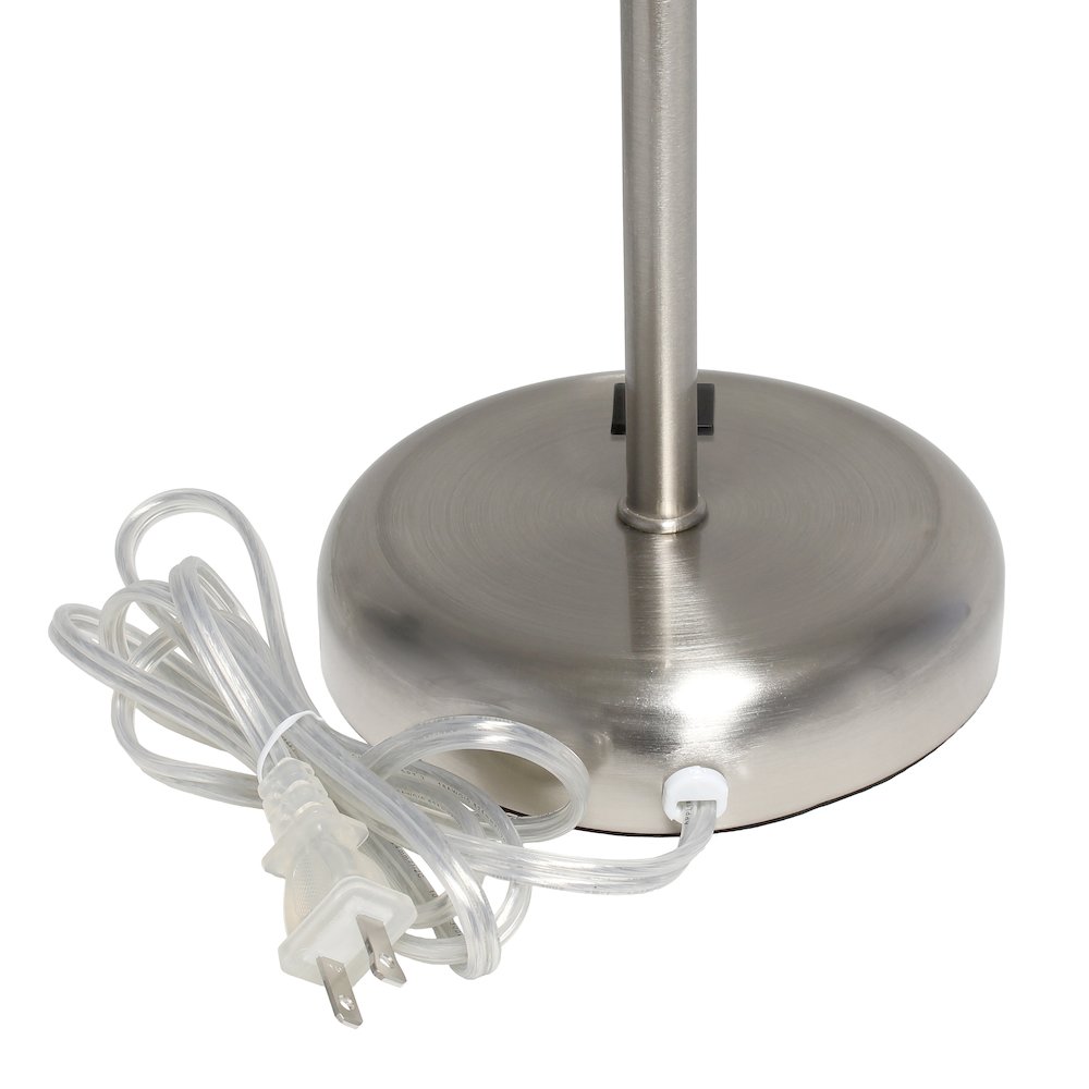 19.5" Brushed Steel Stick Table Desk Lamp. Picture 3