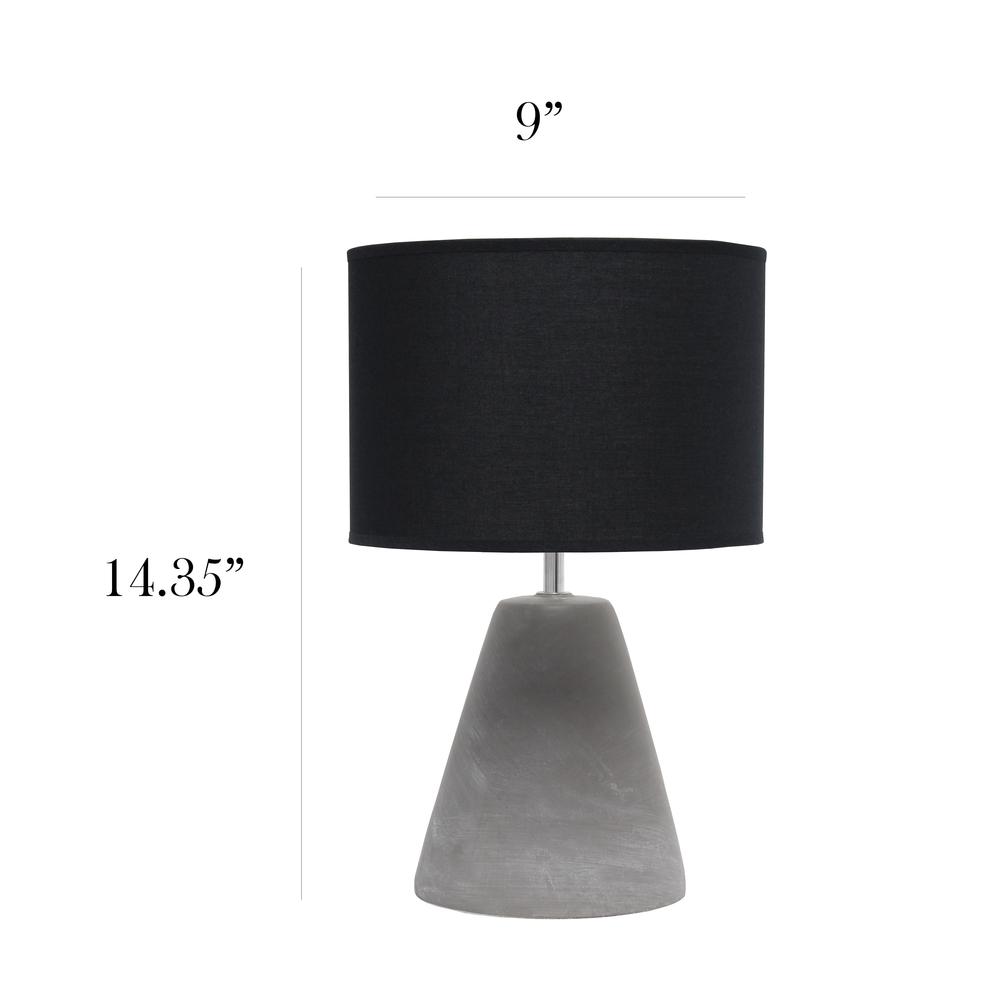 Pinnacle Concrete Table Lamp, Black. Picture 3
