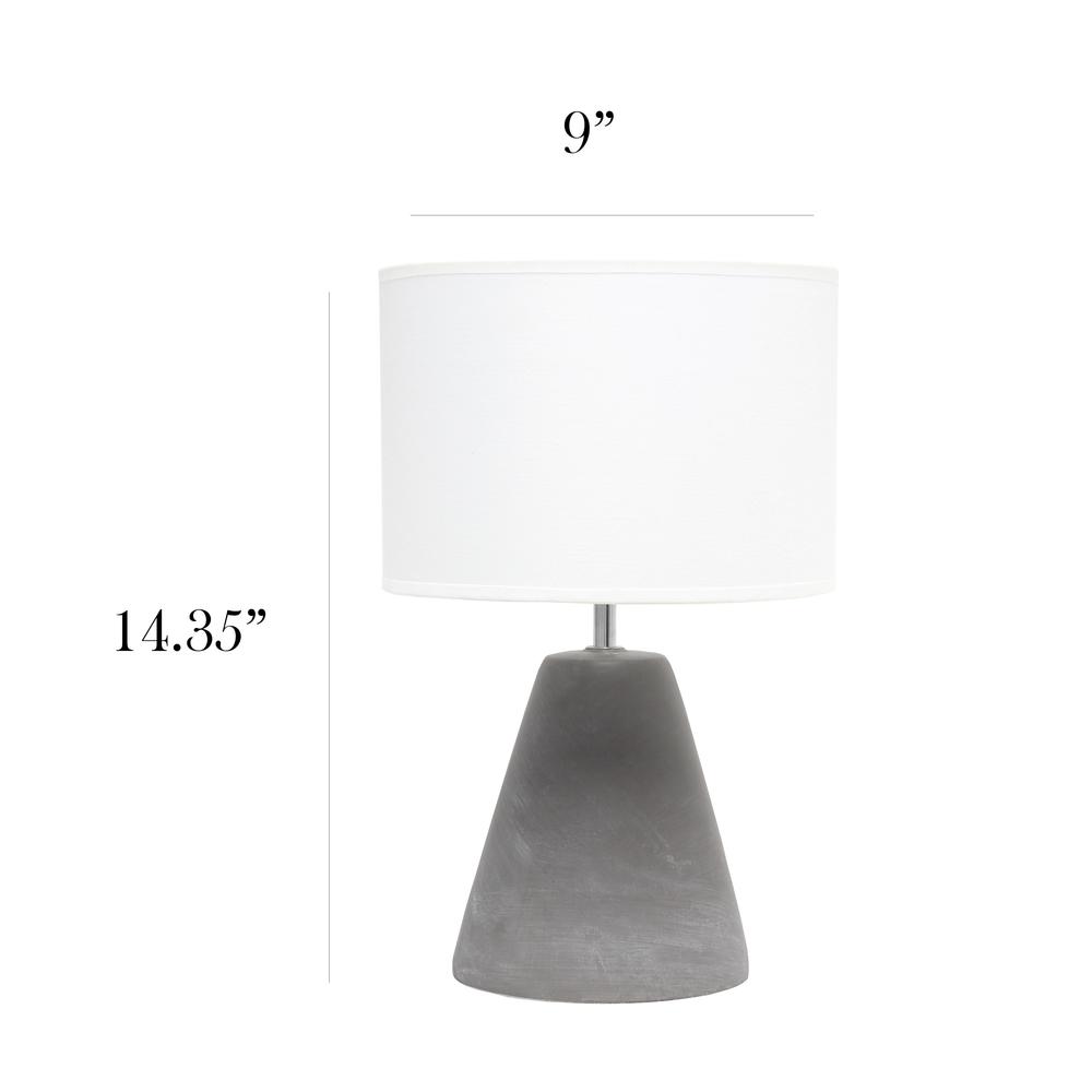 Pinnacle Concrete Table Lamp, White. Picture 3