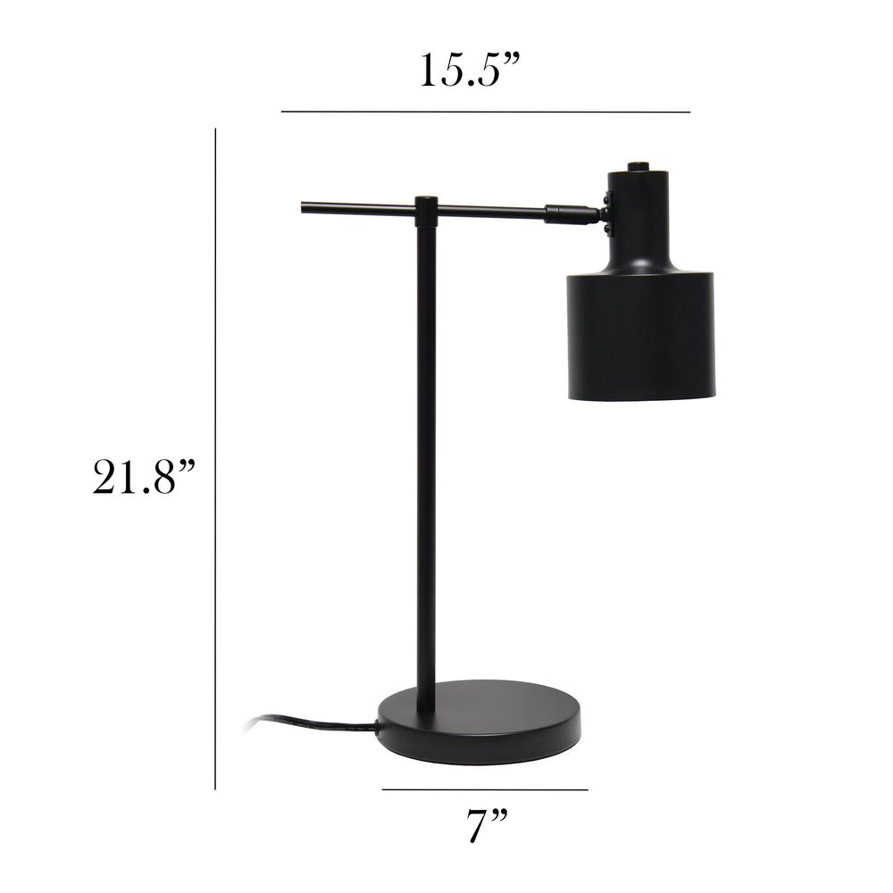 Simple Designs Metal Table Lamp, Black. Picture 6