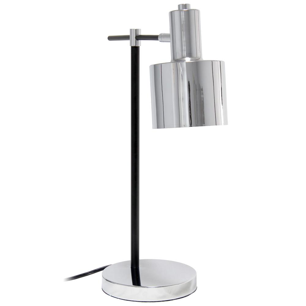 Simple Designs Metal Table Lamp, Chrome. Picture 2