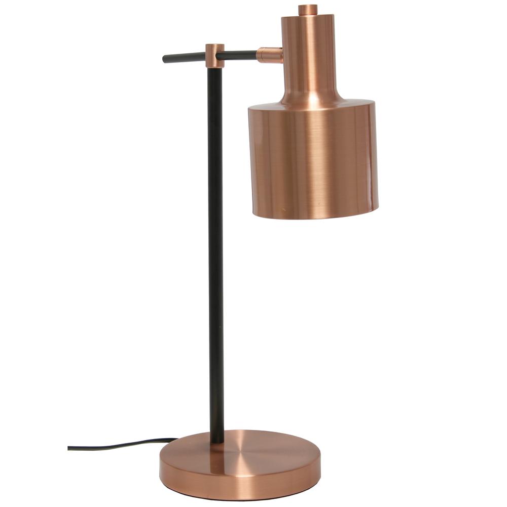 Simple Designs Metal Table Lamp, Rose Gold. Picture 2