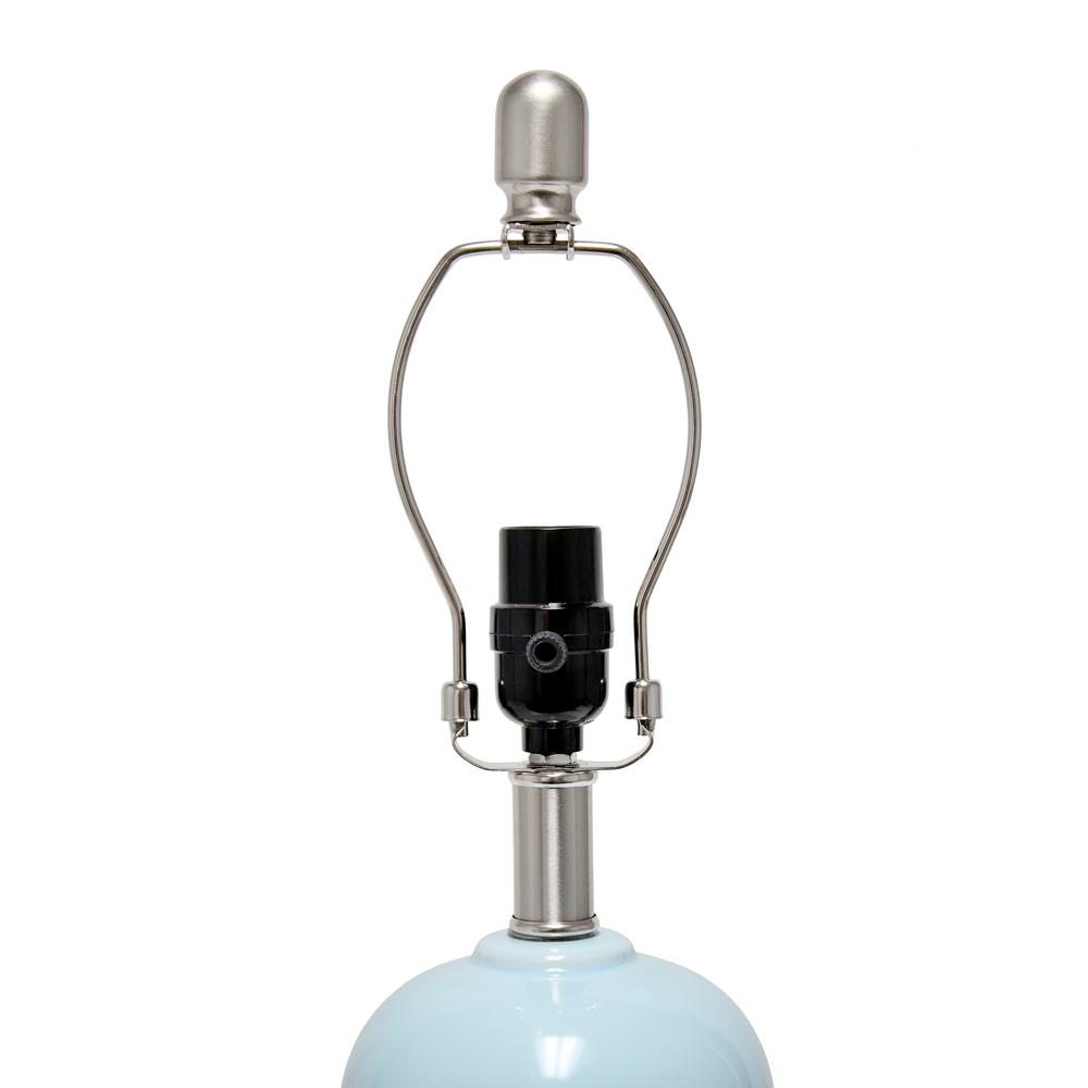 Elegant Designs Double Gourd Ceramic Lamp, Light Blue. Picture 8