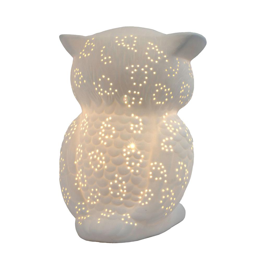 Porcelain Wise Owl Shaped Animal Light Table Lamp. Picture 2