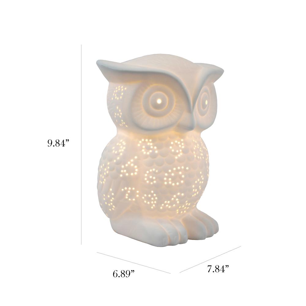 Porcelain Wise Owl Shaped Animal Light Table Lamp. Picture 3
