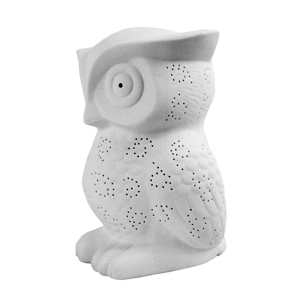 Porcelain Wise Owl Shaped Animal Light Table Lamp. Picture 6