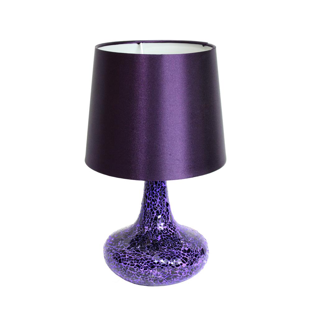 Simple Designs Mosaic Genie Table Lamp Purple
