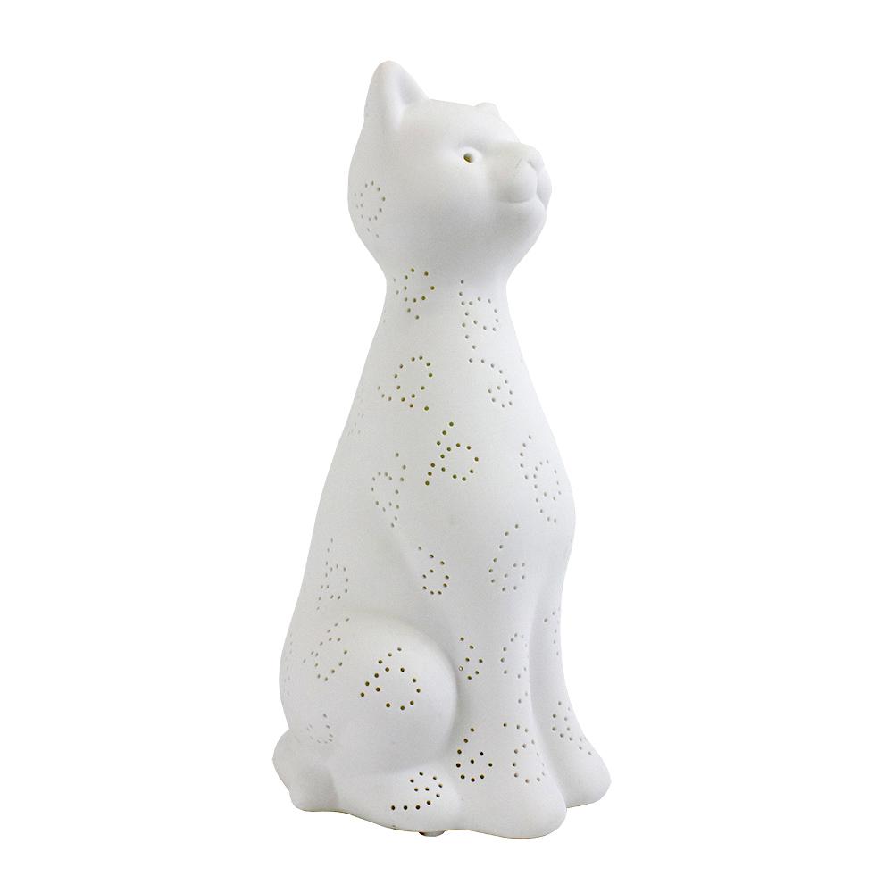 Porcelain Kitty Cat Shaped Animal Light Table Lamp. Picture 5