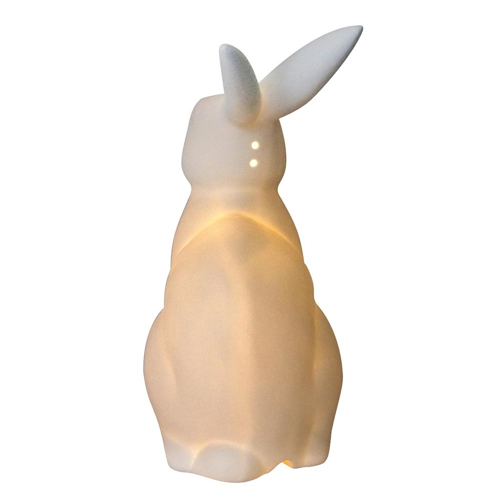 Porcelain Bunny Rabbit Shaped Animal Light Table Lamp. Picture 2