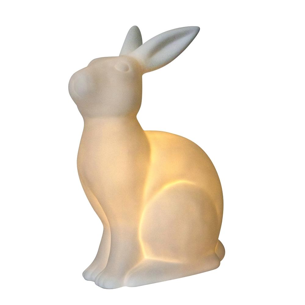 Porcelain Bunny Rabbit Shaped Animal Light Table Lamp. Picture 7