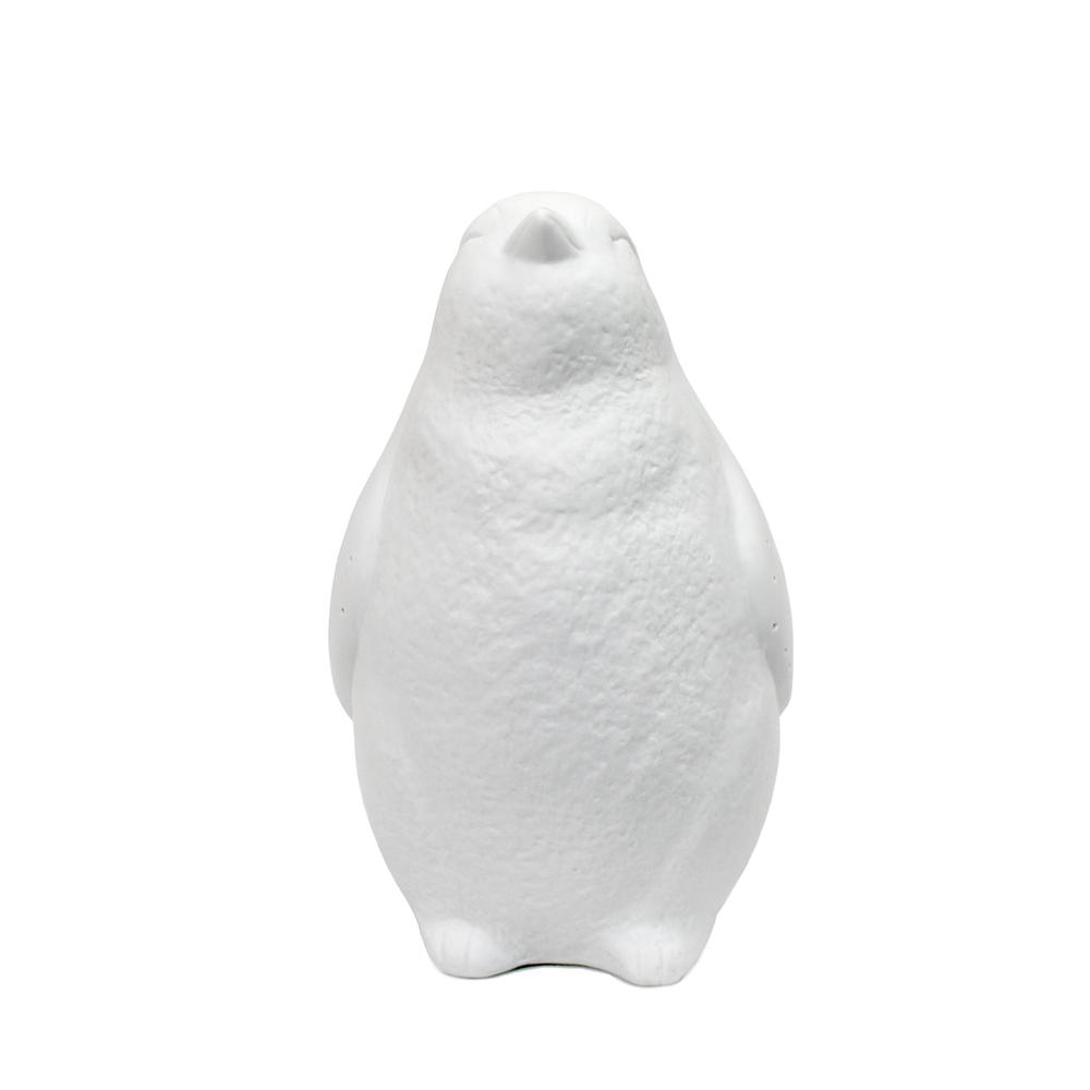 Porcelain Arctic Penguin Shaped Table Lamp. Picture 1