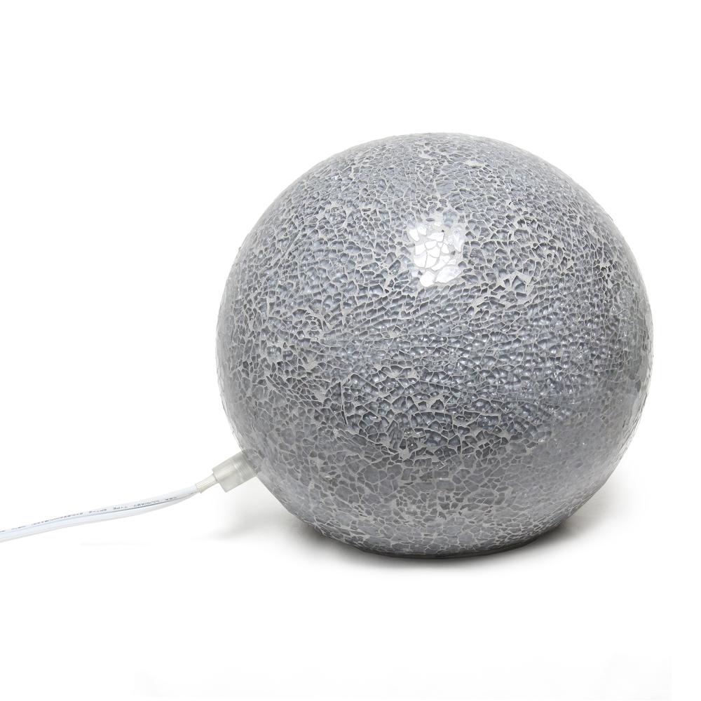 Gray Stone Ball Table Lamp. Picture 2