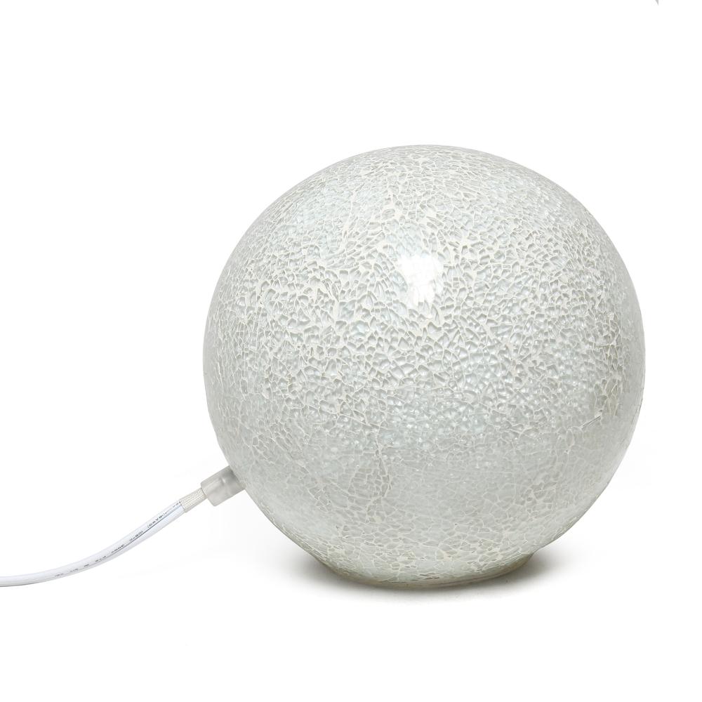White Stone Ball Table Lamp. Picture 2