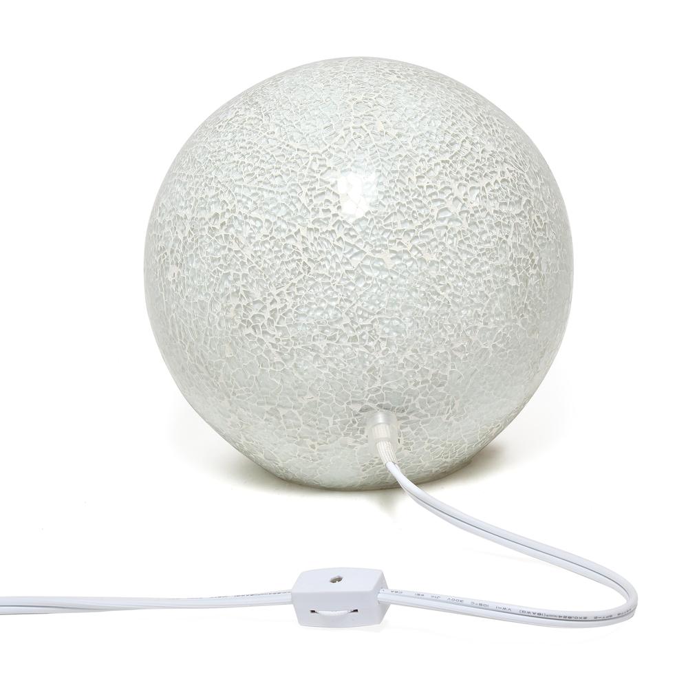 White Stone Ball Table Lamp. Picture 3