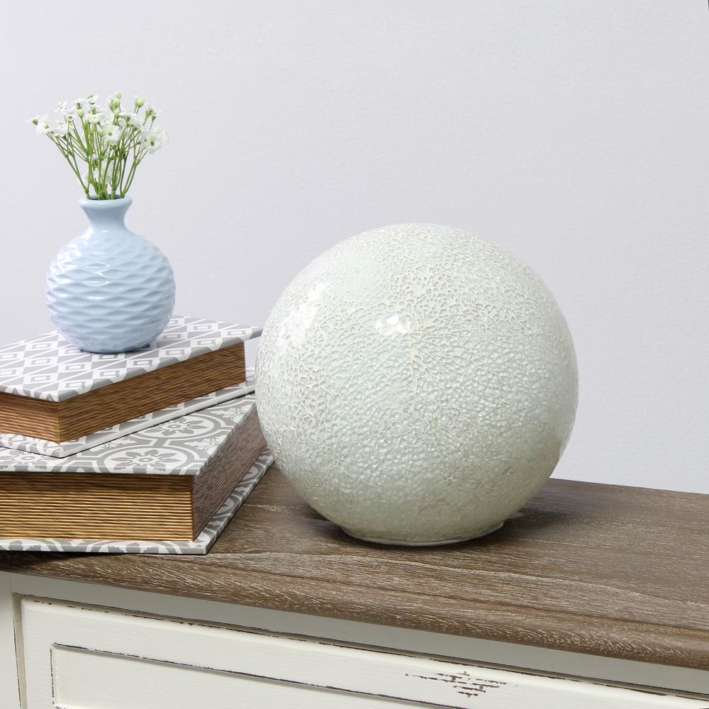White Stone Ball Table Lamp. Picture 9
