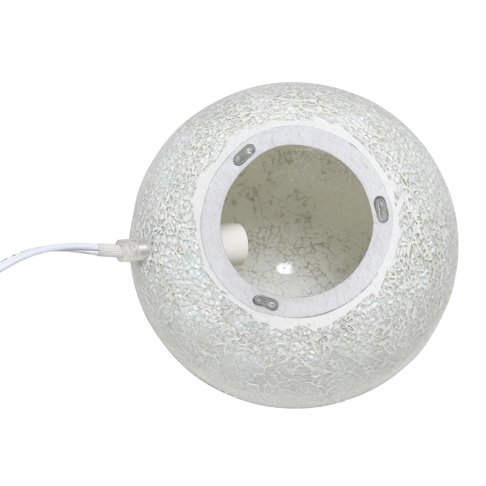 White Stone Ball Table Lamp. Picture 4