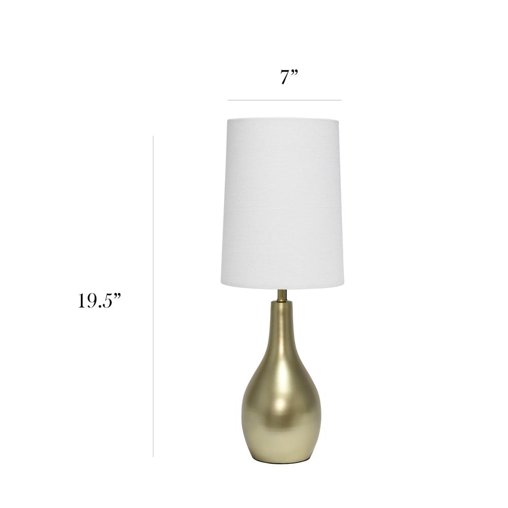 Gold Tear Drop Table Lamp. Picture 3