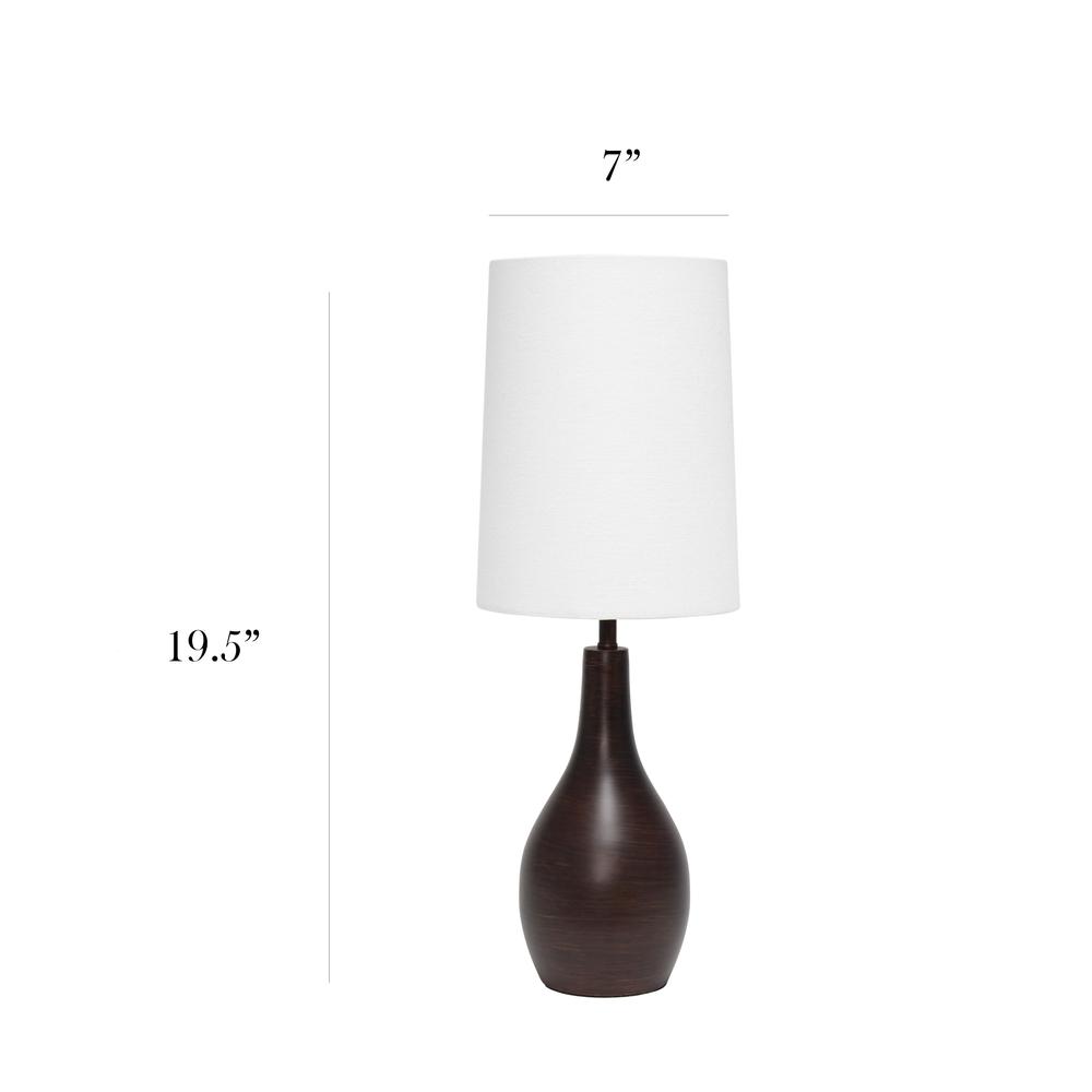 Simple Designs 1 Light Tear Drop Table Lamp, Restoration Bronze