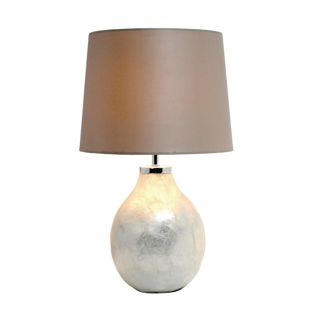 Pearl Table Lamp with Fabric Shade. Picture 2