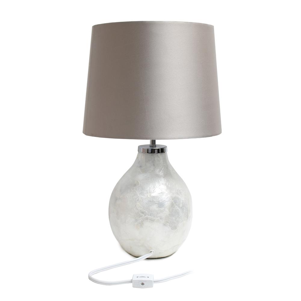 Pearl Table Lamp with Fabric Shade. Picture 4