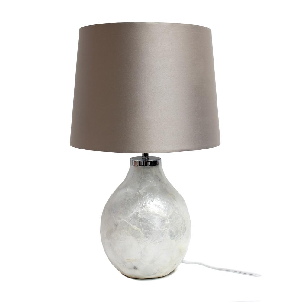 Pearl Table Lamp with Fabric Shade. Picture 5
