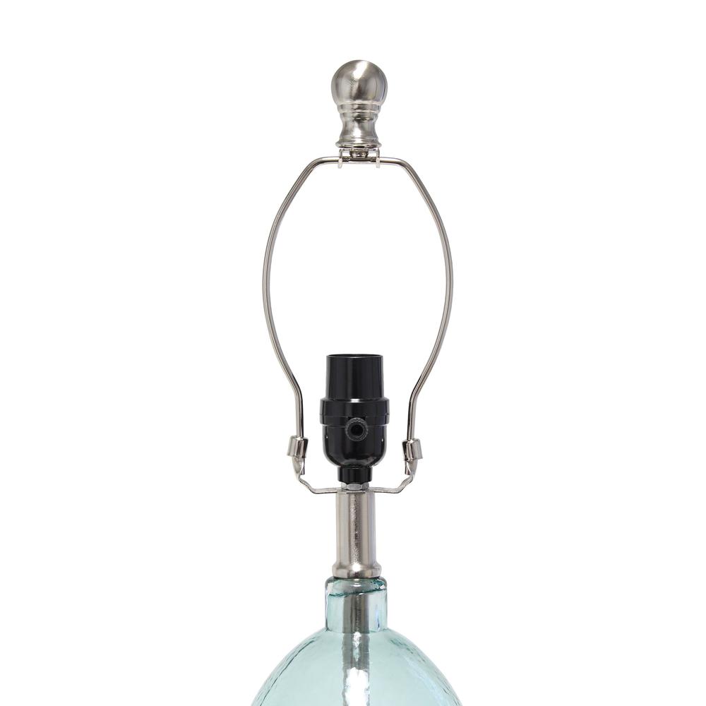Elegant Designs Ellipse Transparent Table Lamp, Clear Blue. Picture 8