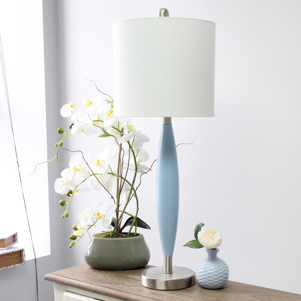 Elegant Designs Needle Stick Table Lamp, Blue. Picture 3