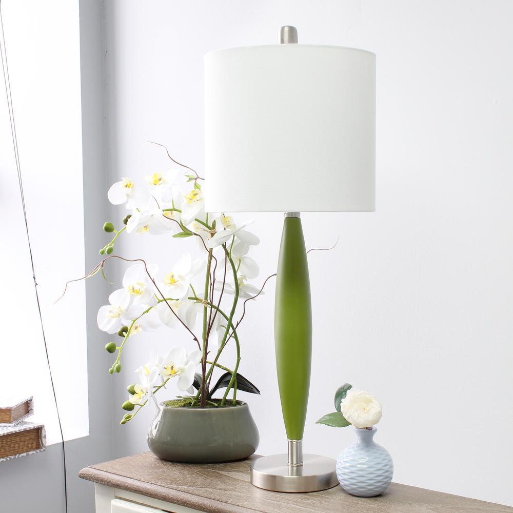Elegant Designs Needle Stick Table Lamp, Green. Picture 3