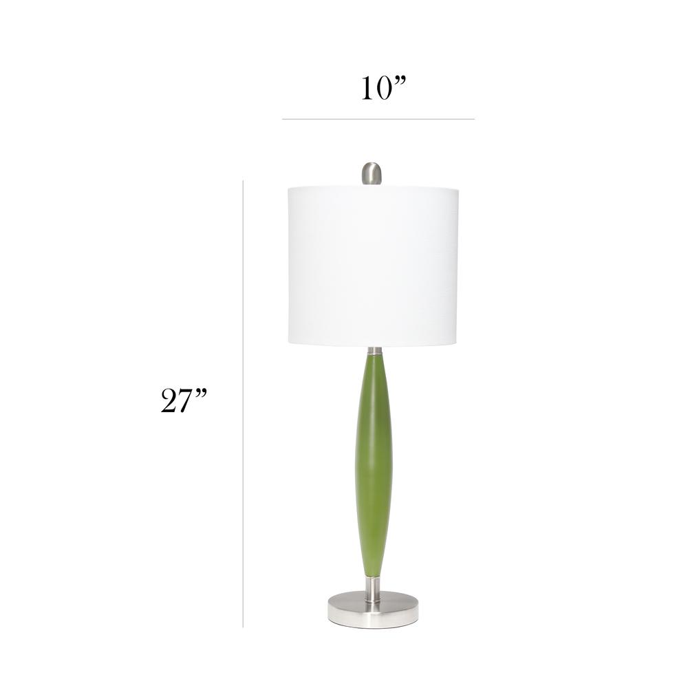 Elegant Designs Needle Stick Table Lamp, Green. Picture 4